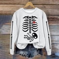 thumbnail image 2 of Chandail de Mode Automne Hiver pour Femmes, Manches Longues Fines, Col Rond, Imprimé Halloween, Sans Capuche, Décontracté, 2 of 3