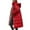 Red, variant on LYXSSBYX Puffer Jackets Womens Winter Coats Clearance Women's Long Sleeved Woolen Cotton Jacket Pocket Zipper Medium Length Hooded Jacket