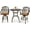 2 Swivel Bar Stools +35.2" Height Bar Table, variant on VIVIJASON 35.2" Patio Height Bar Table, All-Weather Cast Aluminum Bar Bistro Table Outdoor Patio Round Dining Table with Umbrella Hole for Balcony, Lawn, Garden, Backyard, Antique Bronze