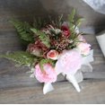 thumbnail image 3 of Wedding Bouquet Peach Pink Flower Bridal Bouquet 9.8" Tall, 3 of 5