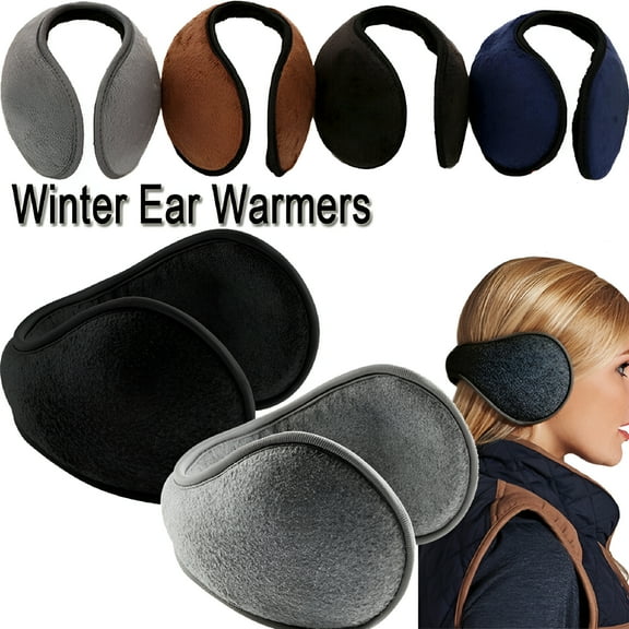 TELOLY Plush Ear Muffs for Winter - Women & Men's Behind-the-Head Warmers