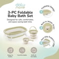 thumbnail image 2 of Dolu Nuve 3-Piece Foldable Baby Bath Set, Infant Tub with Bucket and Rinse Cup, Green, 2 of 5
