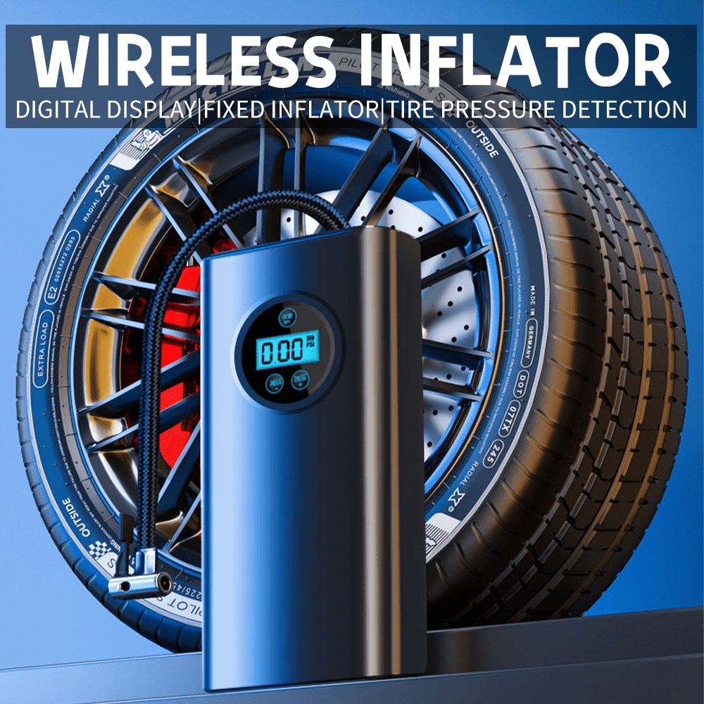 Portable Tire Inflator Electric Bike Pump with Digital Pressure Gauge,DFITO Rechargeable Car Portable Air Compressor Tyre Pump for Car, Bicycle, Motorcycle, Scooter,Balls