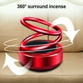 thumbnail image 4 of Lohuatrd Solar Powered Car Air Freshener Double Rings Suspension Long Lasting Fragrance Deodorant Auto Aromatherapy Diffuser Ornament Car Interior Accessories, 4 of 7