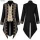 thumbnail image 4 of Chaqueta gótica victoriana estilo steampunk para hombre, frac de terciopelo morado vintage, levita medieval, uniforme renacentista, traje para hombre XXXL, 4 of 5