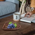 thumbnail image 2 of SHISUYAN 1Pc Heart-shaped Creative Imitation Rattan Woven Basket Snacks Storage Basket, 2 of 8