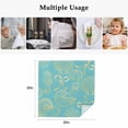 thumbnail image 5 of Ocean Conch Shell Cloth Napkins, Coastal Seahorse Coral Bows Vintage Blue Washable and Reusable Dinner Napkins Set of 4, Table Napkin for Kitchen Party Birthday Wedding Hotel Housewarming 20"x20", 5 of 9