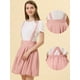 thumbnail image 2 of Falda con tirantes Allegra K para mujer Acampanada con Cintura Elástica y Burbuja Rosa S, 2 of 4