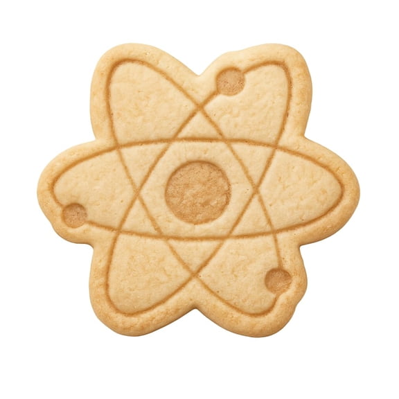 Mighty Gadget Science Atom Cookie Cutter & Stamp - 4x3.5" Perfect for Educational Baking (Random Color)