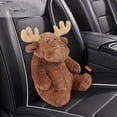 thumbnail image 5 of Plush Toy, Moose, Antlers, 14 In, Brown Fabric, Plush Fabric, Stuffed Animal, Soft Doll, Toddler Toy, Toddler,forKids, Gift, Doll, 1 Pc, 5 of 5
