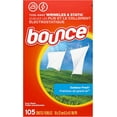 thumbnail image 3 of Bounce Dryer Sheets, 105 Sheets, Outdoor Fresh Scent Fabric Softener Sheets, Reduces Static, Softens and Fights Wrinkles, 3 of 7