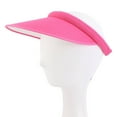 thumbnail image 4 of Audhol Visor Hats for Women Summer Outdoors Women Wide Brim Straw Hat Beach Golf Sun Hats Travel Ponytail Sun Cap Beach Hats for Women Hot Pink One Size, 4 of 4