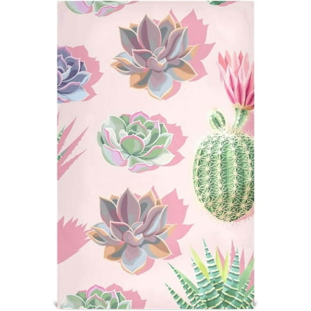 

Kitchen Towels Pink Succulents & Cactus Pattern Cleaning Towel Absorbent Hand Towels Tea Towels for Home Restaurant Dish Clean 28 x 18 1PC
