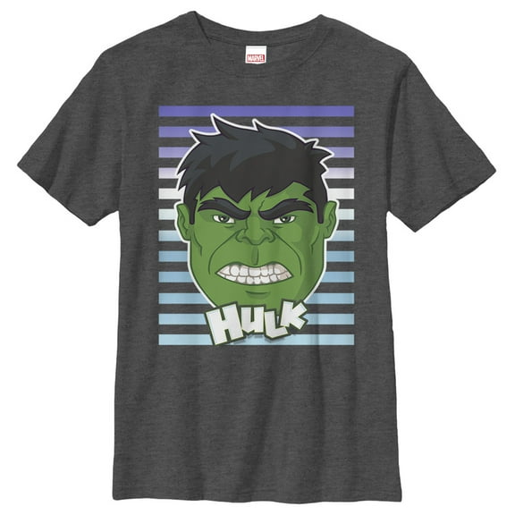 Boy's Marvel Hulk Smile Graphic Tee Charcoal Heather Small