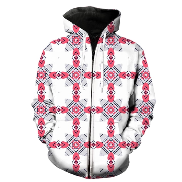 Sudadera con capucha y cremallera para hombre, estilo retro étnico exótico, estilo Harajuku, divertida, moda urbana, genial, con estampado 3D, unisex, informal, de gran tamaño
