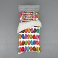 thumbnail image 2 of Ambesonne Colorful Bedding Set 4 Pcs, Coffee Shop Cookies, Queen, Multicolor, 2 of 3