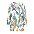 thumbnail image 6 of Womens 3/4 Sleeve Tops Business Casual Blouses V Neck Pleated Shirts Peasant Tunic Tops Dressy Casual Work Outfits, 6 of 6