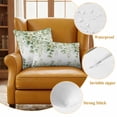 thumbnail image 6 of Spring Eucalyptus Leaves Outdoor Pillow Covers 20x12 Set of 2,Waterproof Patio Throw Pillowcase Protectors,Green Summer Botanical Lumbar Decorative Pillow Shams Cushion Covers for Seat Bed Couch Sofa, 6 of 8