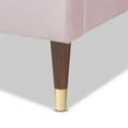 thumbnail image 5 of Bowery Hill Mid-Century Upholstered Velvet Platform Full Bed in Pink, 5 of 7
