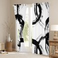 thumbnail image 3 of Homewish Modern Geometric Black Out Curtains,Graffiti Stripes Circle Curtains Pack of 2 (42x63 Each),White Black Bedroom Curtains For Men Women,Microfiber Bedroom Decor, 3 of 6