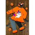 thumbnail image 1 of FOCUSNORM Hauts et Pantalons pour Bébé Fille Halloween, Pantalons Amples à Rayures Col Rond Halloween, 1 of 8