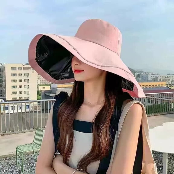 Women Folding Wide Brim Sun Hat UV Protection Beach Cap Bucket Hat Fisherman Hat