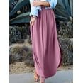 thumbnail image 3 of Doublju Women's Smocked Waist Band Maxi Skirt, 3 of 3