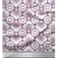 thumbnail image 1 of Soimoi Modal Satin Fabric Circle & Paisley Night Wear Print Fabric by The Yard 42 Inch Wide, 1 of 1