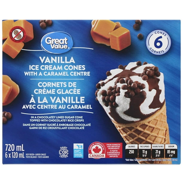 Great Value Vanilla Ice Cream Cones Walmart.ca