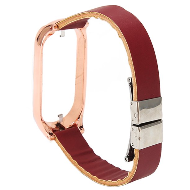 Correa de Cuero de PU de Acero Inoxidable Ajustable con Estuche de Parachoques Accesorio de Reemplazo de Reloj Inteligente Apto para 7 ANGGREK Otros