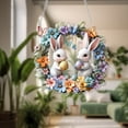 thumbnail image 7 of Wovilon Colorful Easter Bunny Egg Hanging Ornaments, Acrylic 7.87"x7.87" 2D Flat Pendant for Home, Spring Decoration for Wall Garden Mantel, Thoughtful Holiday Gift for Family Friends, 7 of 7