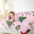 thumbnail image 4 of Feelyou Kids Christmas Tree Queen Comforter Set, Western Cowgirl Boot Bedding Sets, Cartoon Snowflake Print Reversible Bedding Comforter Set, Ultra Soft Home Decor, 3 Pieces, 4 of 8