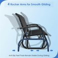 thumbnail image 6 of Pemberly Row Patio Swing Glider Bench Loveseat Rocking Chair Black, 6 of 8