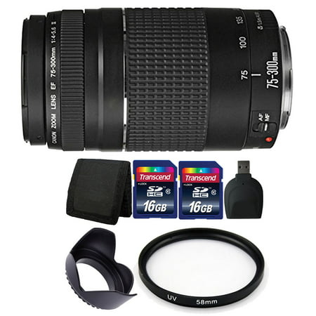 Canon EF 75-300mm f/4-5.6 III USM + UV Filter, 2 Lenses Kit for Canon T5 T6 T5i T6i 1200D (Best Lens For Canon T6s)
