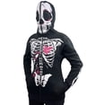 thumbnail image 5 of Notus Women’s Full Face Skeleton Skull Zip-Up Hoodie Sweatshirt Perfect for Halloween Costume Long Sleeve Sweatshirt Black XL, 5 of 7