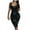 Black, variant on IROINNID Women's Sleeveless Sheath Dress Square Neck Fashion Dress Basic Club Dress Prints Dress