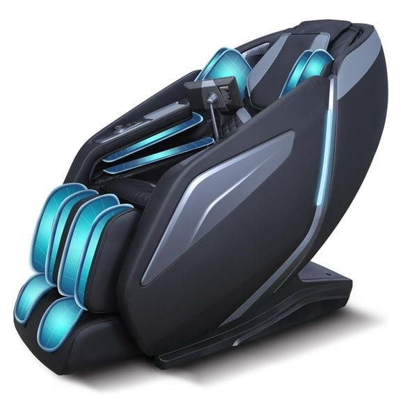 FELIDOMUS 4D Full Body Zero Gravity Massage Chair with Body Scan, Intelligent Shiatsu Strecth Massage, SL Track Massage, Back/Leg Heated, AI Voice Control and Bluetooth,Black