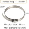 thumbnail image 1 of 4 Uds. Abrazadera de manguera ajustable de acero inoxidable de 150mm para fijar tubos de manguera flexibles (141mm-165mm) Banban ZefeiWu 8390615877930, 1 of 1