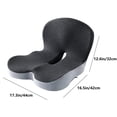 thumbnail image 3 of Memory Foam Seat Cushion for Office Chair & Car - Orthopedic Coccyx Pillow with Hole for Sciatica, Tailbone & Hip Pain Relief - Breathable, Non-Slip, Washable Cover, 3 of 9