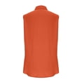thumbnail image 5 of Women’s Summer Sleeveless Button Down Shirt Office Collared Blouses with Pleated Front Casual Basic Tank Tops Sleeveless Button Down Blouse with Collar Saffron XL, 5 of 6