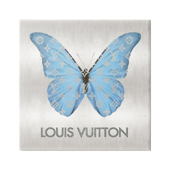 Stupell Industries Butterfly with Glam Pattern Animals & Insects Painting Gallery Wrapped Canvas Print Wall Art, 17 x 17