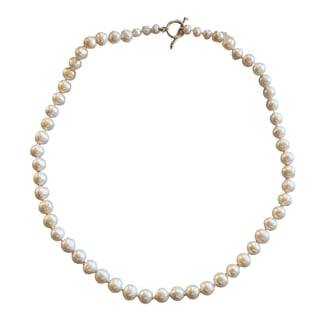 Genuine Cultured Freshwater Pearl Bracelet - White Pearl Station Dangle, Lobster Clasp, 7.25" To 8.5"