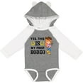 thumbnail image 3 of Inktastic Yes, this IS my First Rodeo- cowgirl in hat and boots Girls Long Sleeve Baby Bodysuit, 3 of 5