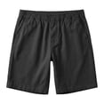 thumbnail image 4 of Zimjoy Cargo Shorts for Men Casual Cotton Twill Classic Fit 7" Inseam Cargo Shorts Elastic Waist 3 Pockets Summer Beach Black 2XL, 4 of 5