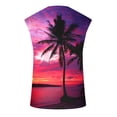 thumbnail image 5 of Xysaqa Men's Tank Tops Palm Tree Colorful Print, Novelty Graphic Summer Sleeveless Beach Hawaiian Shirt S-3XL, 5 of 5