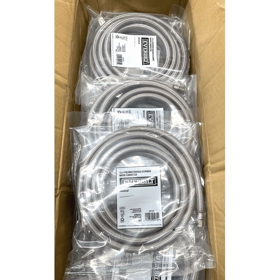 Case of 12 Everbilt 12 FT Polymer Braided Icemaker Water Connectors 69013HD New