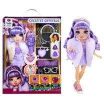 Rainbow High Creative Crystals Violet - Purple 11” Doll with Crystal Accessory Make It Kit, Ring for You, Resin, Kids Gift 8