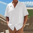 thumbnail image 1 of Ceisia Men's Shirt | Loose Short Sleeve Solid Color Shirt | Stretch Breathable Wrinkle-resistant (Asymmetrical Hem) Gift, 1 of 7