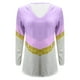 thumbnail image 5 of Camiseta con cuello en V de manga larga con estampado de cobertura suelta de costura de moda informal para mujer Fridja hkj3860, 5 of 5