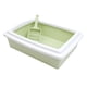 thumbnail image 3 of Caja de arena para gatos Yinane orinal rectangular duradero antisalpicaduras fácil de limpiar con inodoro para gatitos fruta verde, 3 of 8